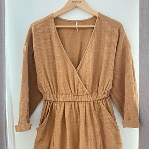 Free People Cotton Overalls